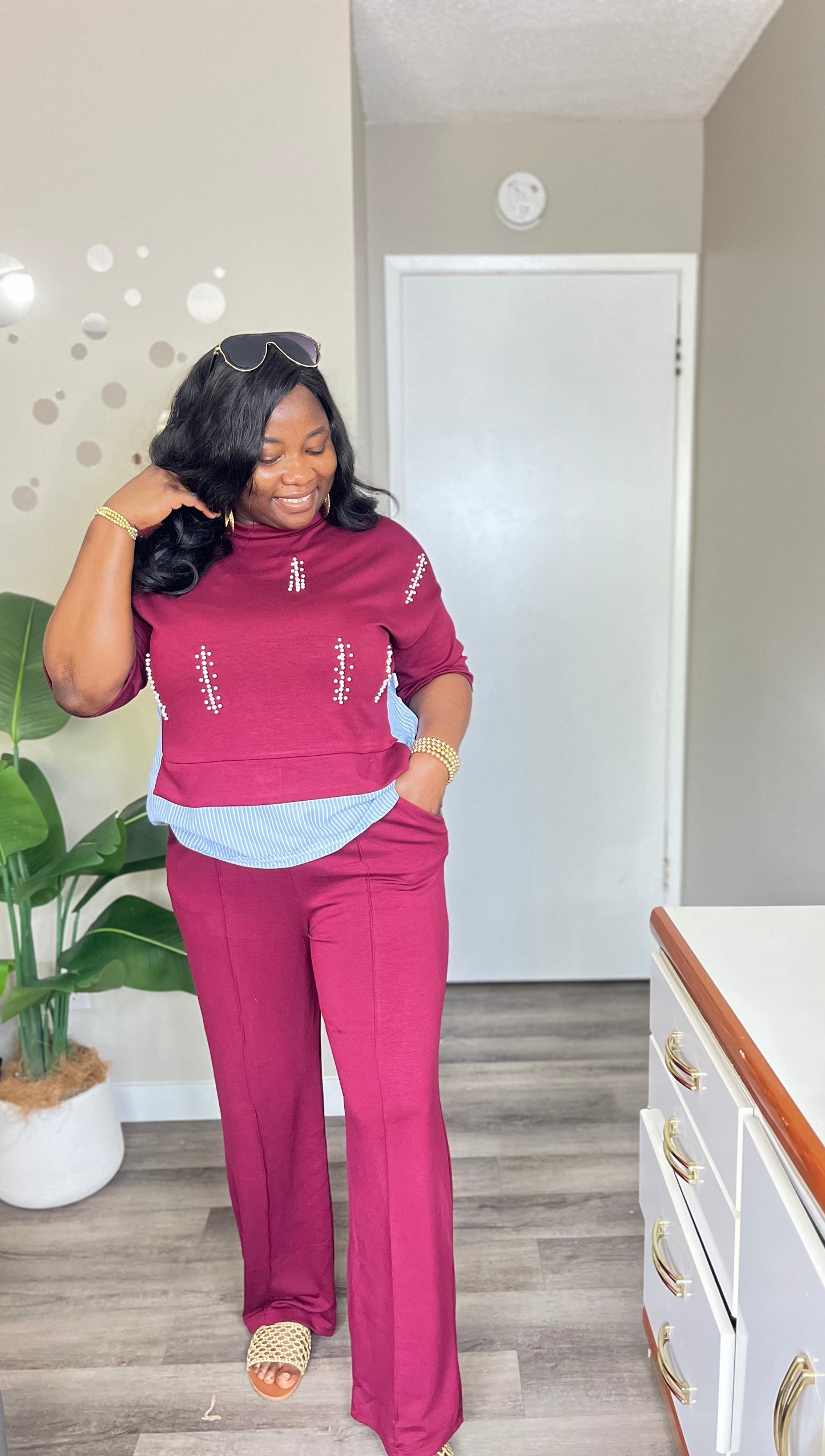 Beaded detail 2pc set