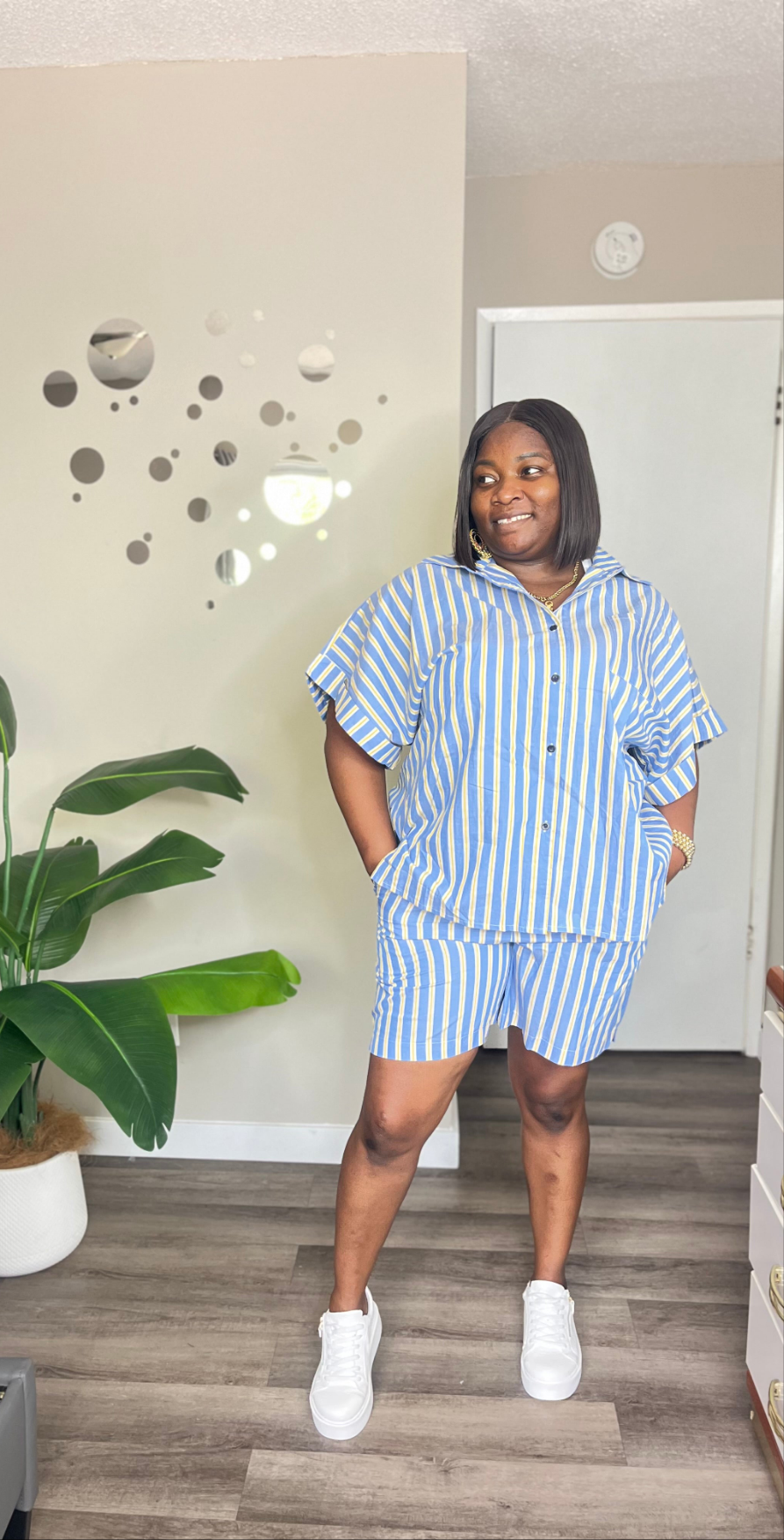 Stripes short 2pc set