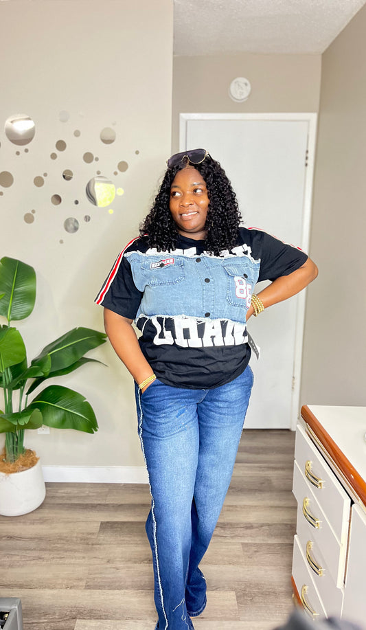 Denim mix tshirt
