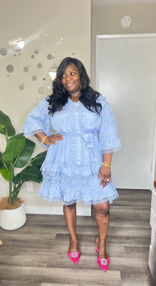 Stylish lacey frill dress