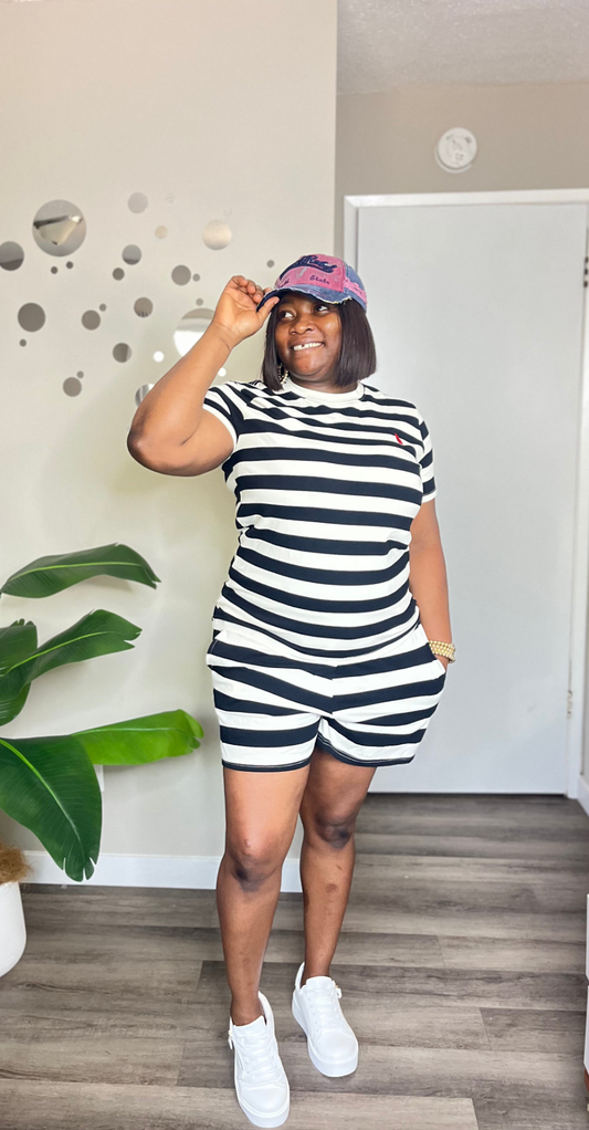 Stripes short set