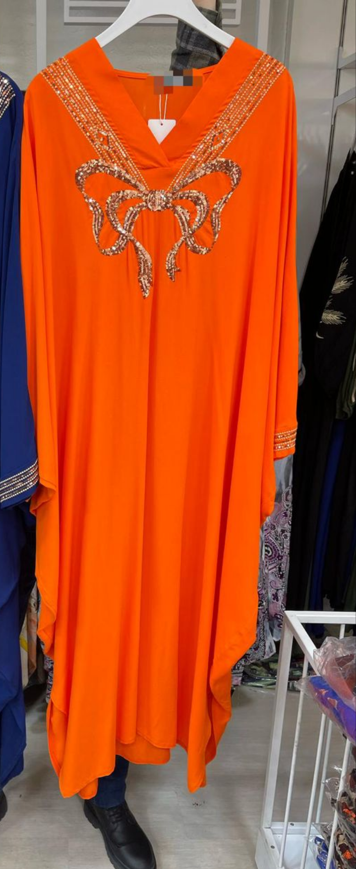 Orange sequin bubu