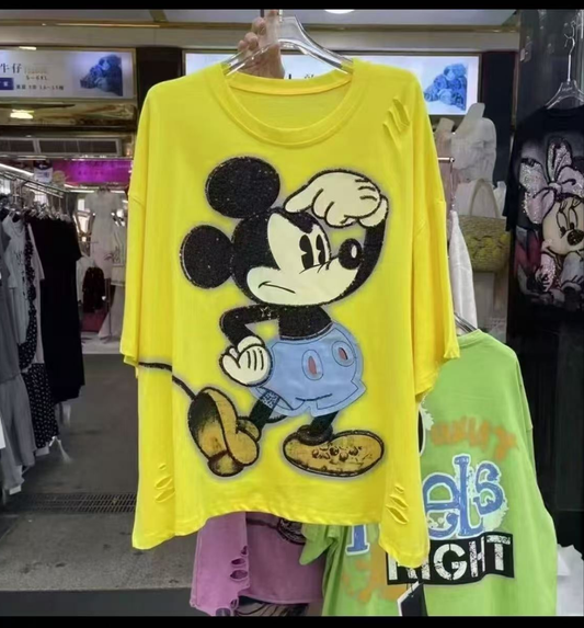 Thinking mickey tshirt
