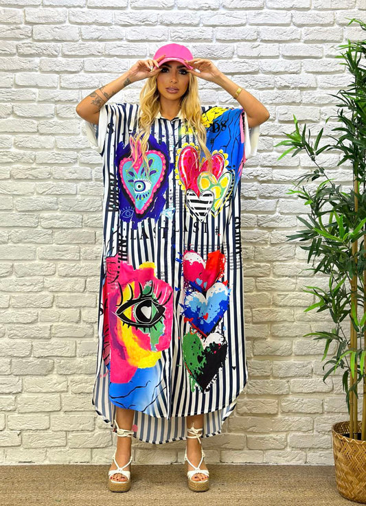 Multicolored Shirtdress MXV141