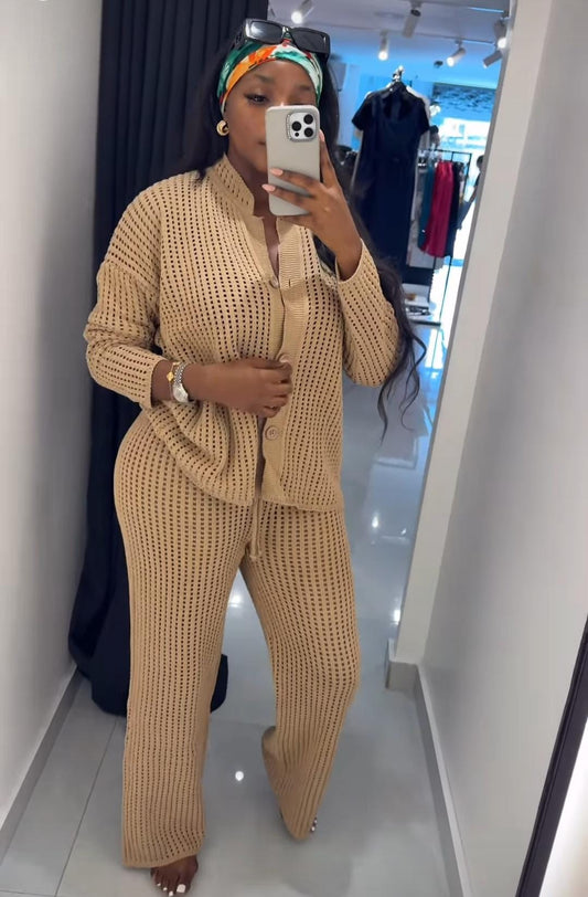 Nude knitted 2pc set