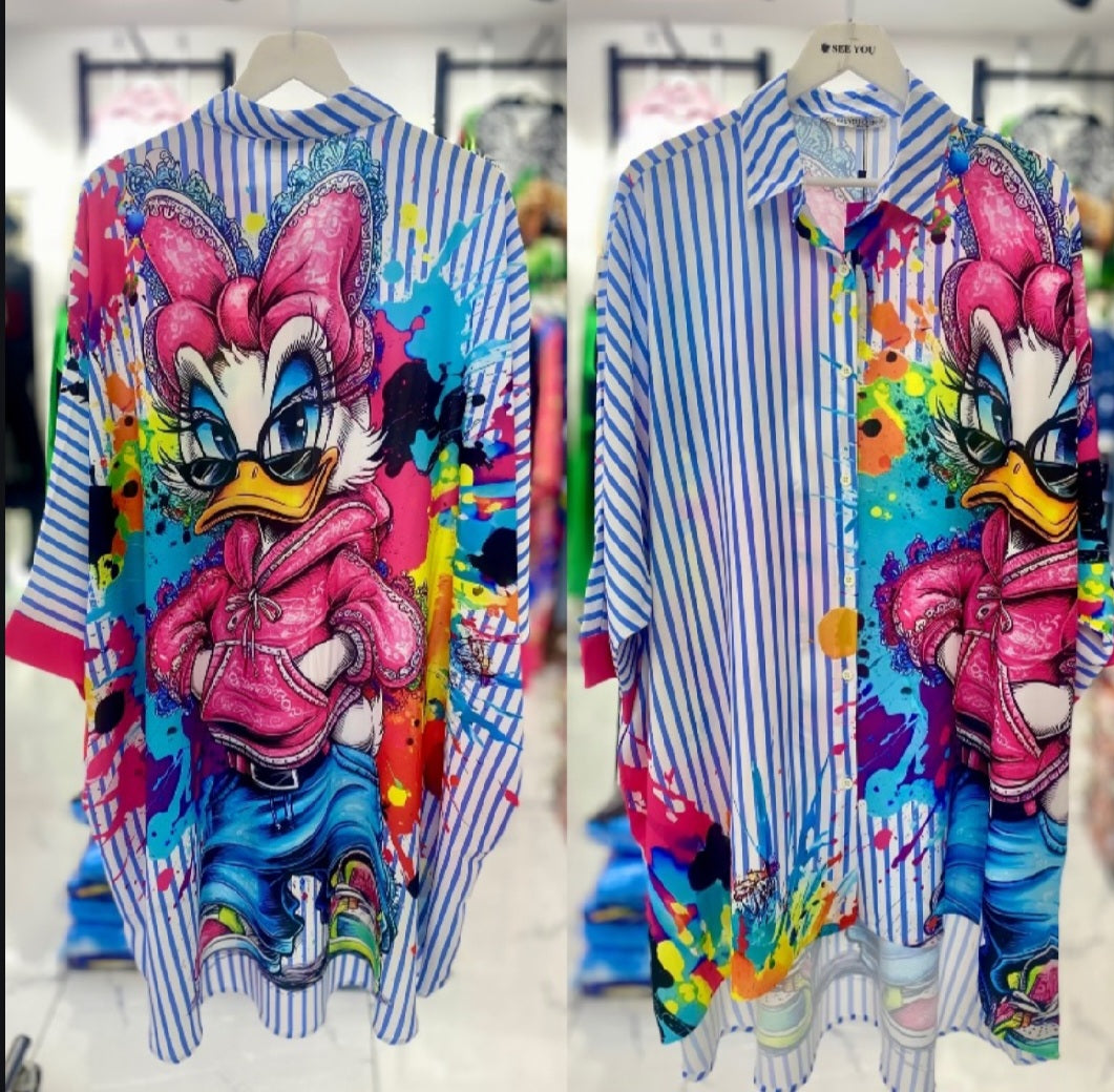 Donald Duck high low shirt