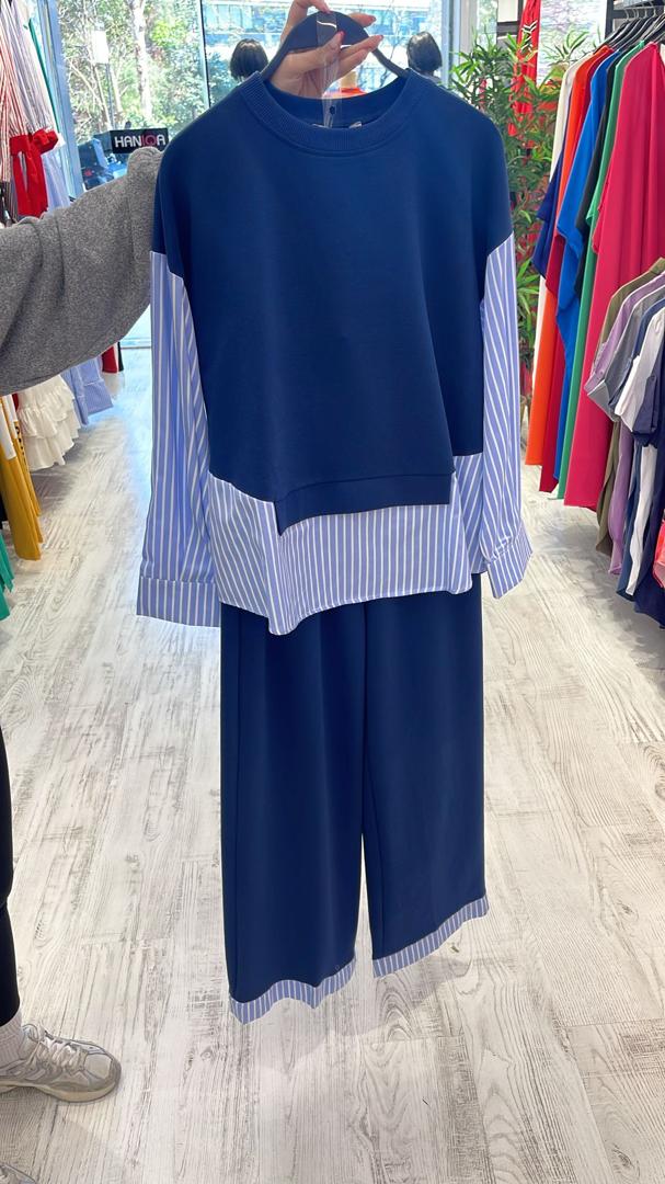 Plain and Stripes 2pc set