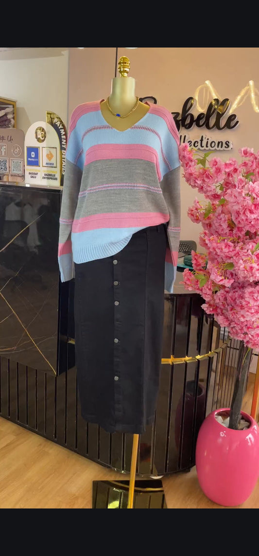 Multicolored knitted top