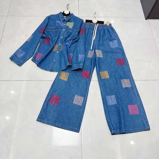 Square stone patch 2pc set