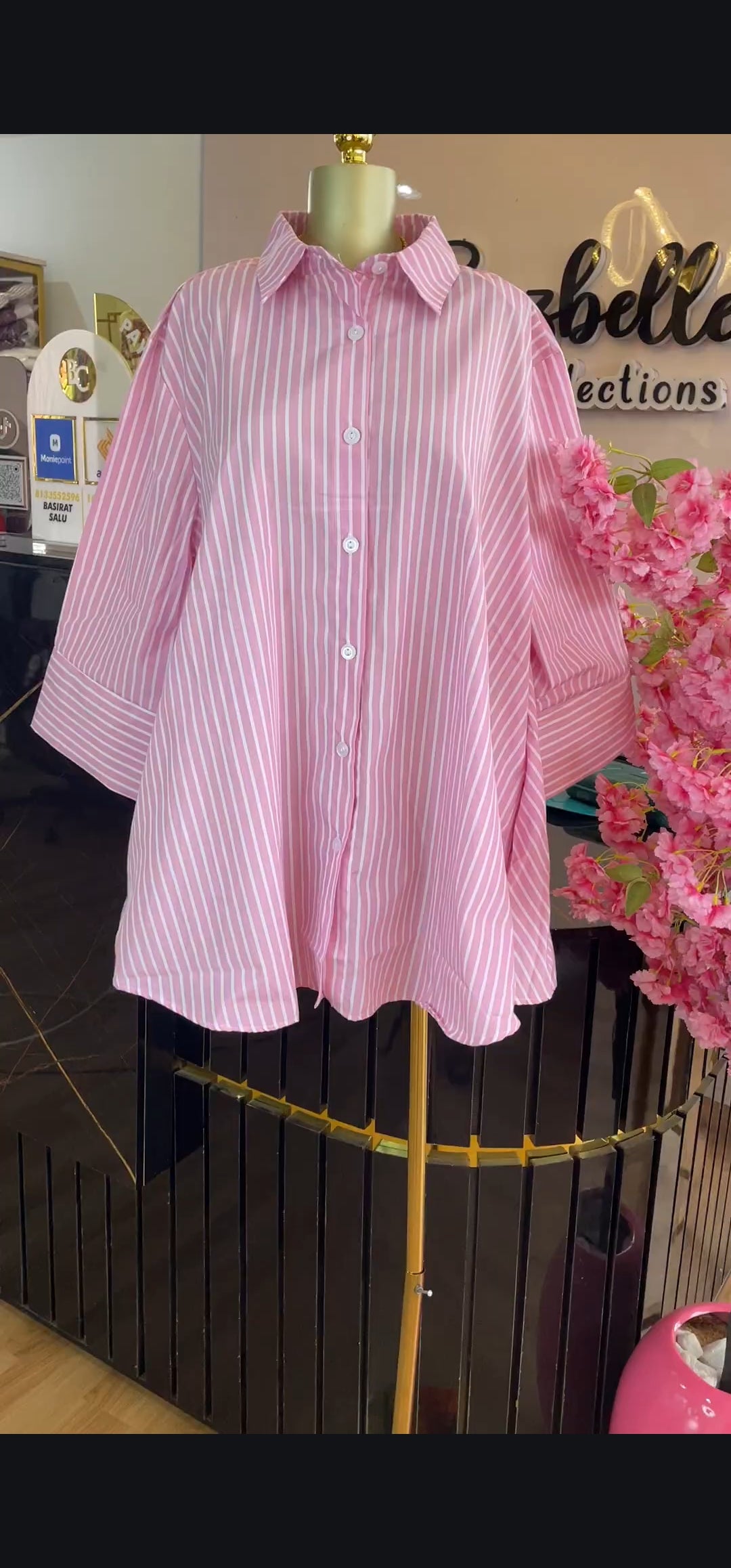 Stripes high low shirt